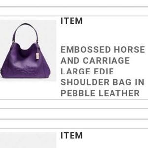 Coach Edie shoulder bag and wallet